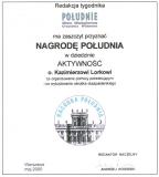 Dyplom &quot;Nagrody Południa&quot;